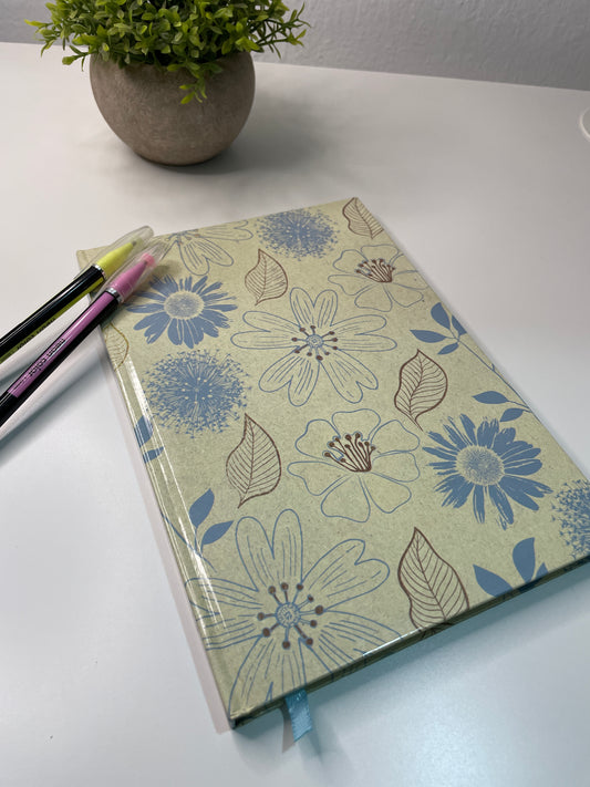 The Cream Leafy Notebook